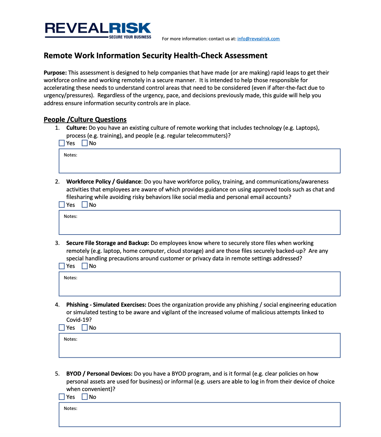 Remote-Virtual Work Cyber Security Health Check